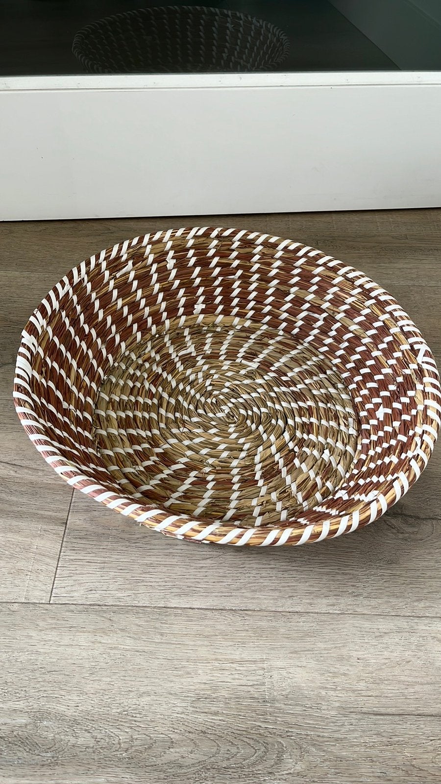 Rieten mand, Gebruikt, Mand, Rond, Ophalen of Verzenden