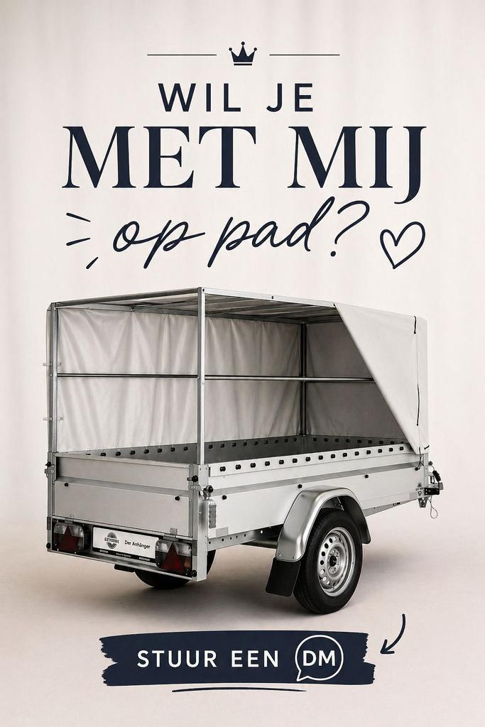 Aanhanger / huifaanhanger te huur !, Auto diversen, Aanhangers en Bagagewagens, Ophalen, Nieuw