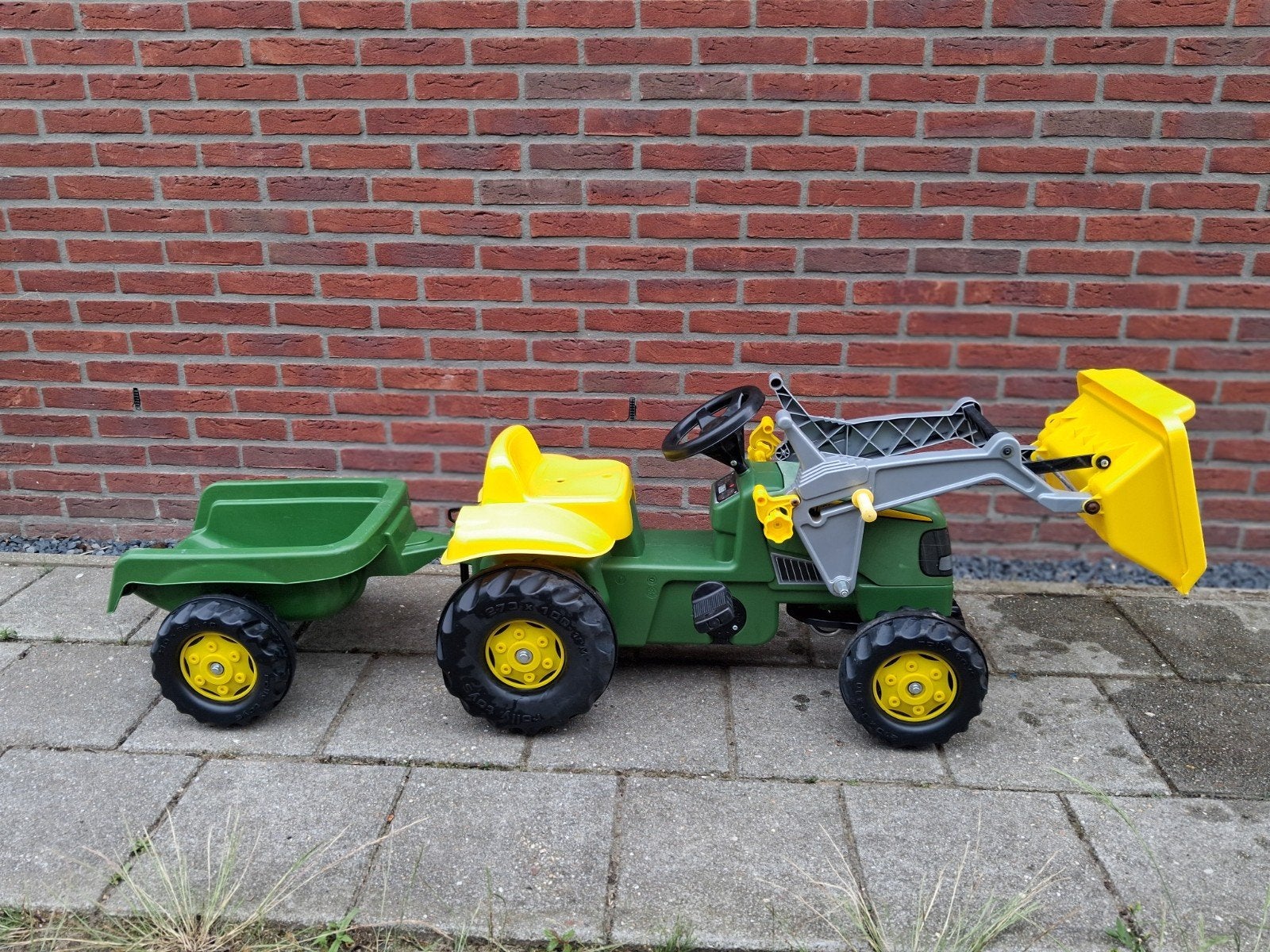 John Deere trap trekker met voorlader en kar, Ophalen, Gebruikt, Overige merken