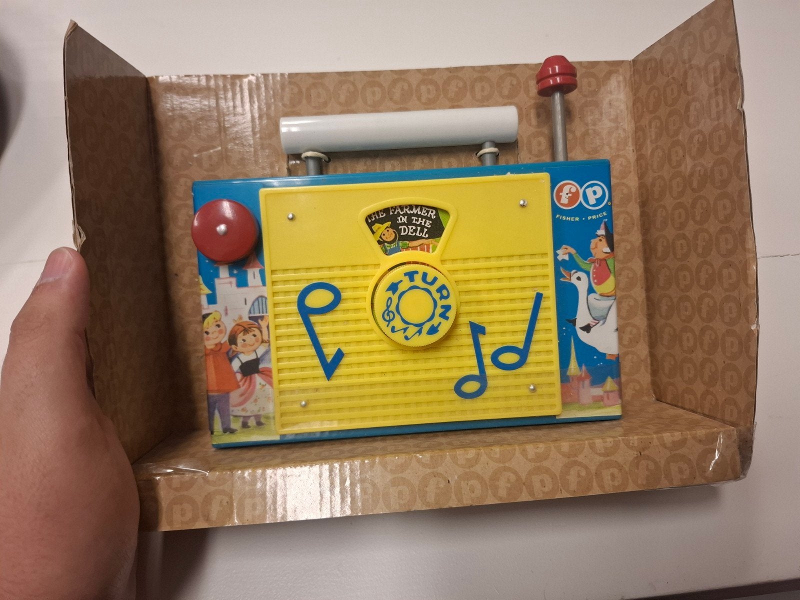 Vintage Fisher-Price TV-Radio Speelgoed met Muziek, Ophalen of Verzenden, Gebruikt, Overige typen, Met geluid