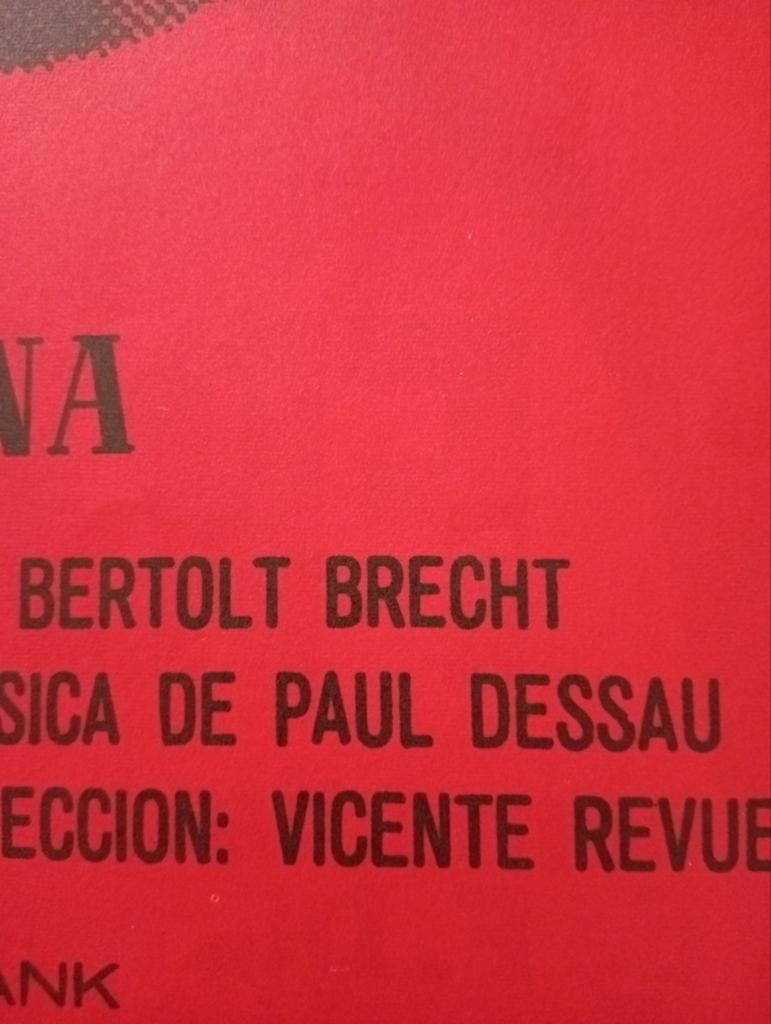 Theater affiche Bertolt Brecht Cuba 1970, Ophalen of Verzenden, Gebruikt, A1 t/m A3, Film en Tv