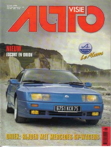 Autovisie 15 1990 : Renault Alpine A610 V6 Turbo Le Mans, Ophalen of Verzenden, Gelezen, Algemeen