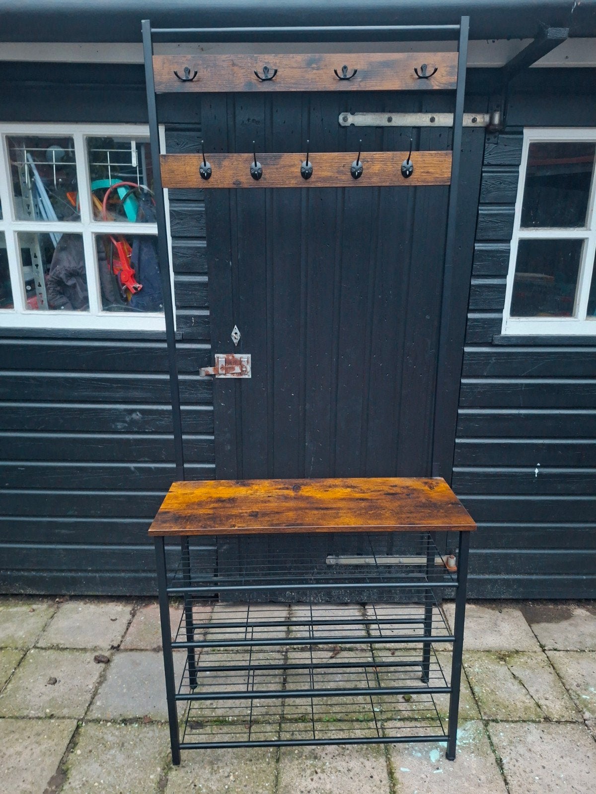 Schoenen- en jassenrek/kast, Ophalen, Gebruikt, Metaal, Staande kapstok