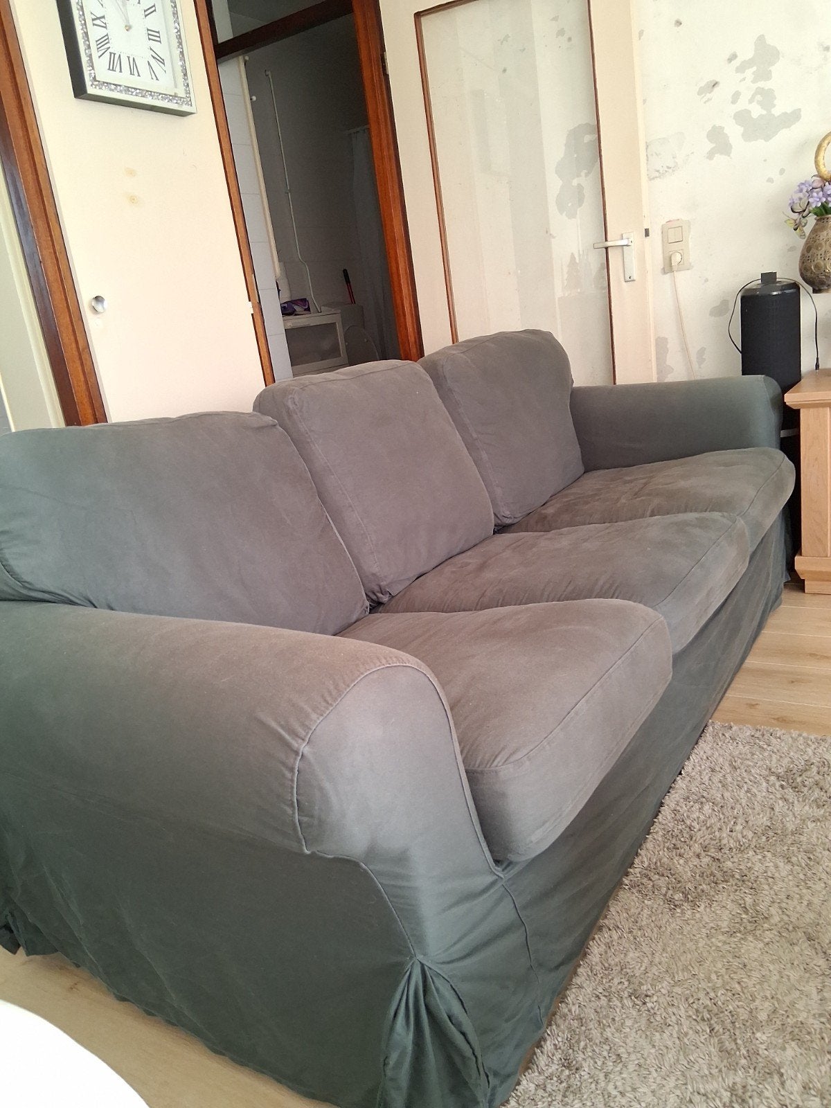 IKEA Ektorp 3-zitsbank - Vandaag gratis ophalen!, Huis en Inrichting, Ophalen, Gebruikt, Tweepersoons, 75 tot 100 cm