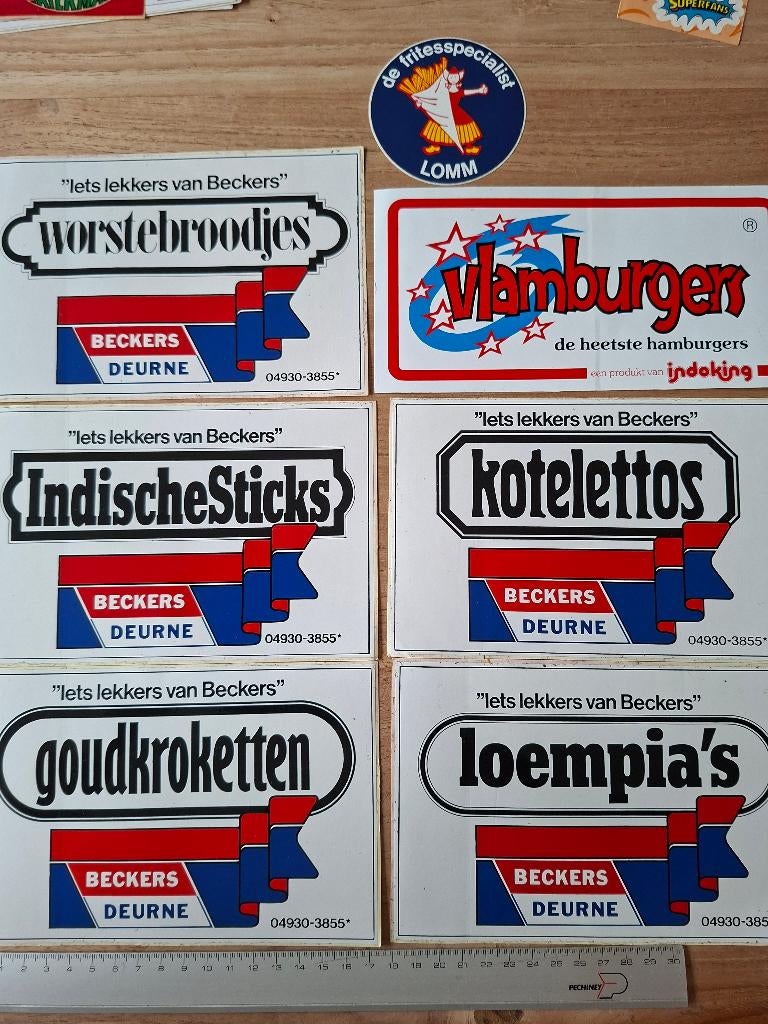 Stickers frituur snacks, Ophalen of Verzenden, Zo goed als nieuw, Overige typen