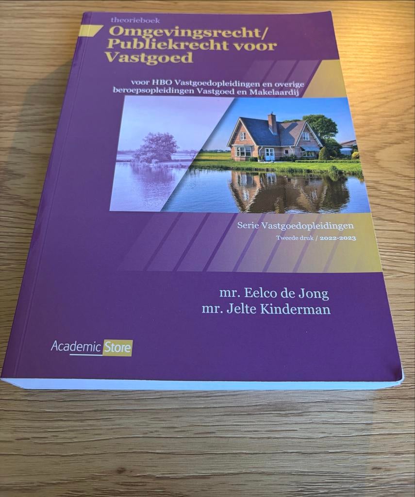 Omgevingsrecht/Publiekrecht voor Vastgoed - Studieboek, Boeken, Ophalen of Verzenden, Gamma, Zo goed als nieuw, HBO