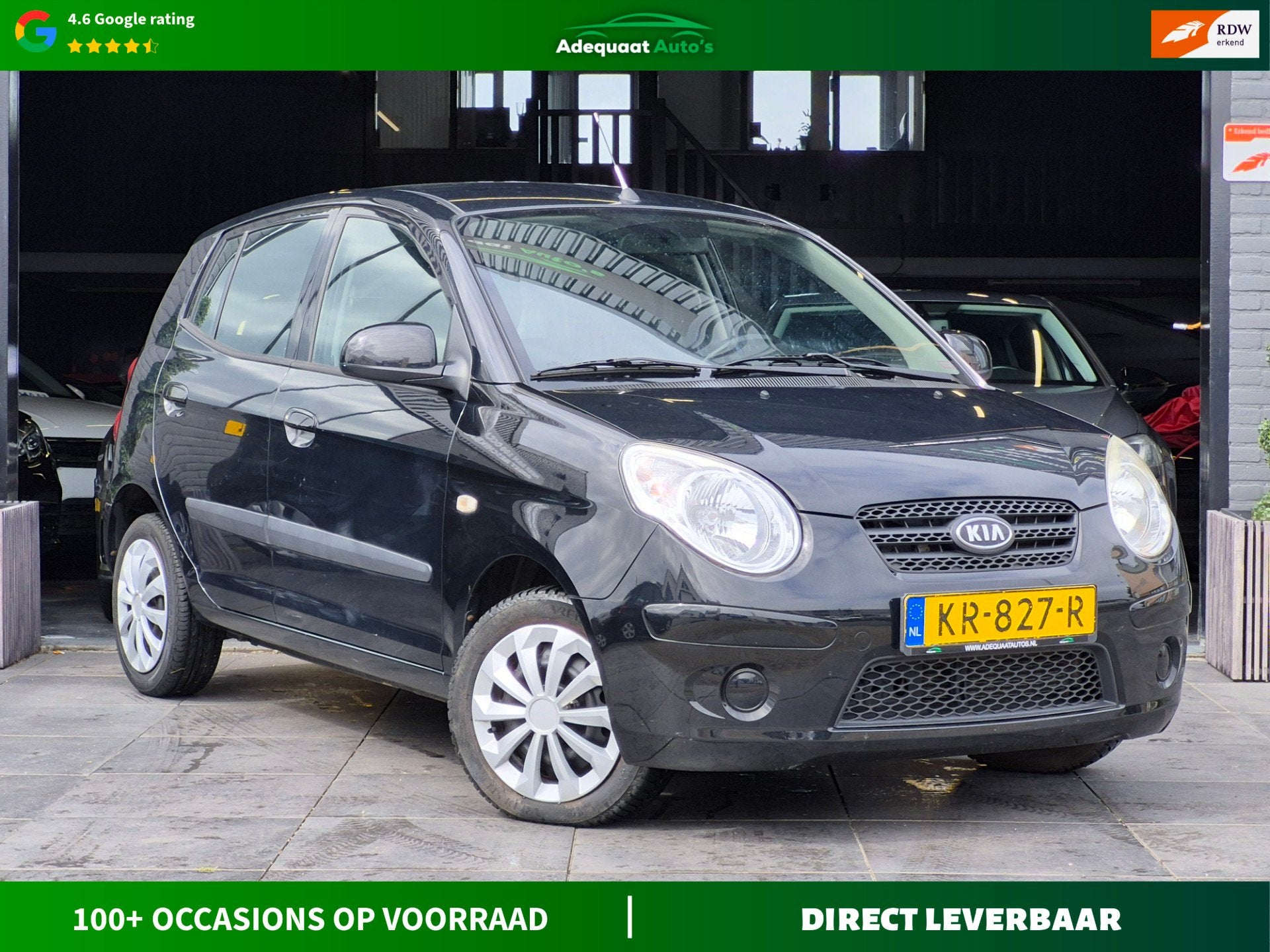 Kia Picanto 1.1 SportbyKia|Airco|El.Ramen|AUX|APK, Auto's, Stof, Gebruikt, Huisgarantie, 4 cilinders