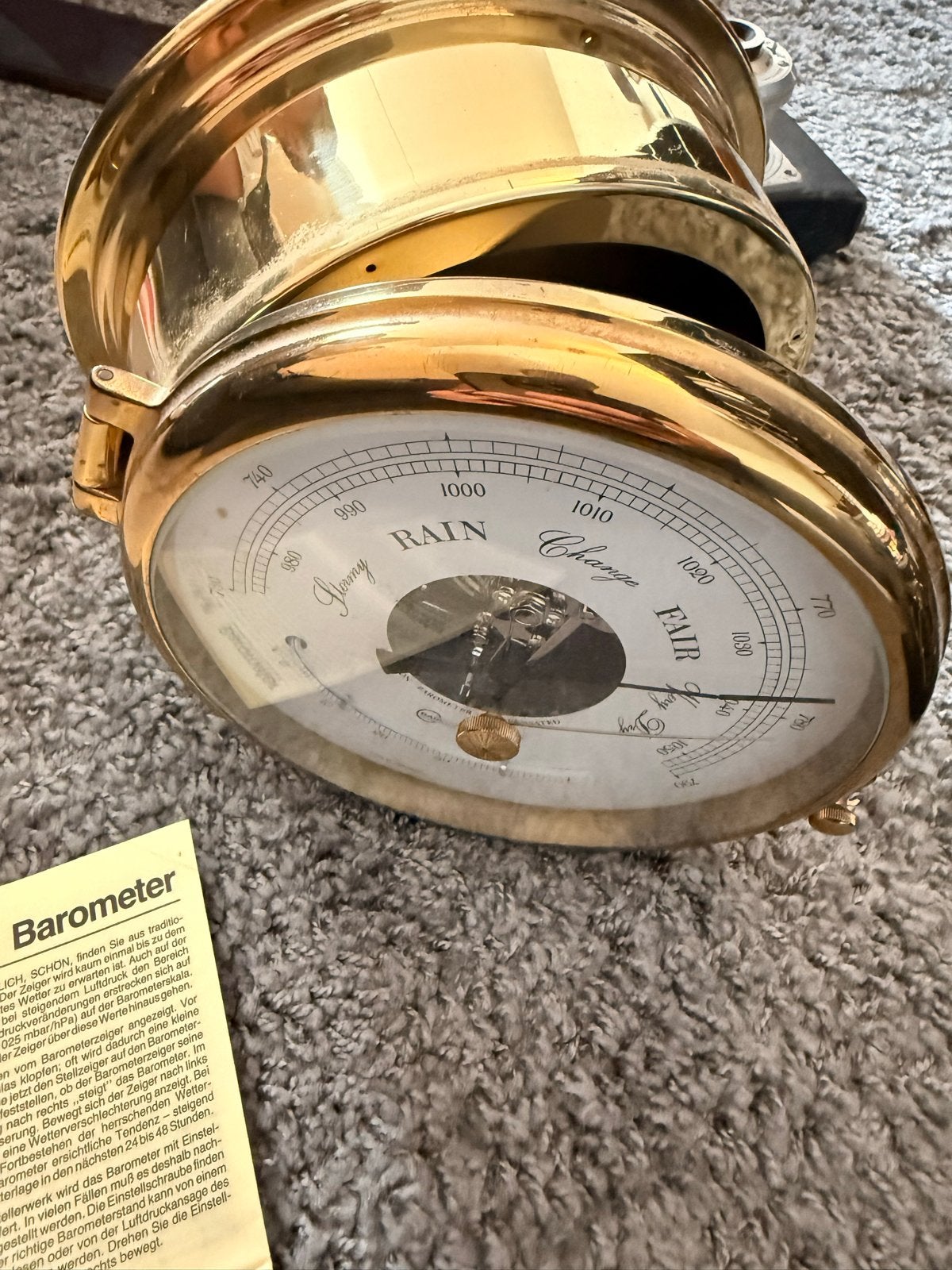 Vintage Barometer - Barigo - Made in Germany, Audio, Tv en Foto, Weerstations en Barometers, Ophalen, Zo goed als nieuw, Barometer