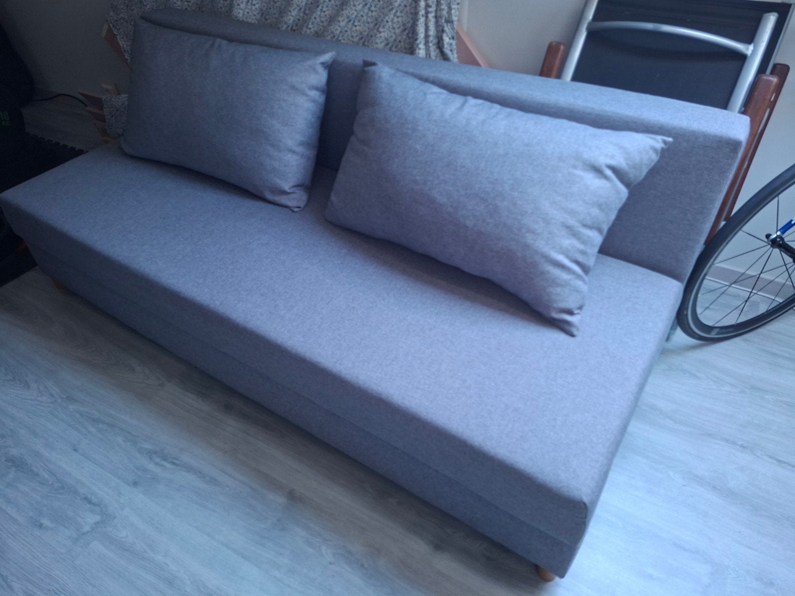 Bedbank NORSMINDE van JYSK - Grijs, Tweepersoons, Zo goed als nieuw, Grijs, 140 cm