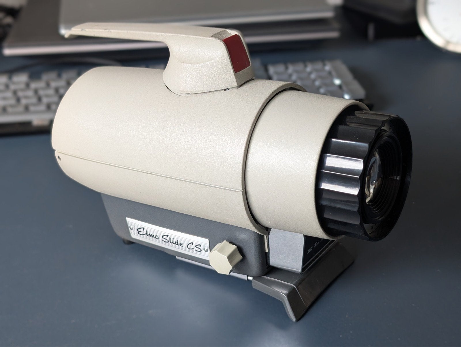 Vintage Elmo Slide CS diaprojector met koffer en snoer, Ophalen of Verzenden, Gebruikt