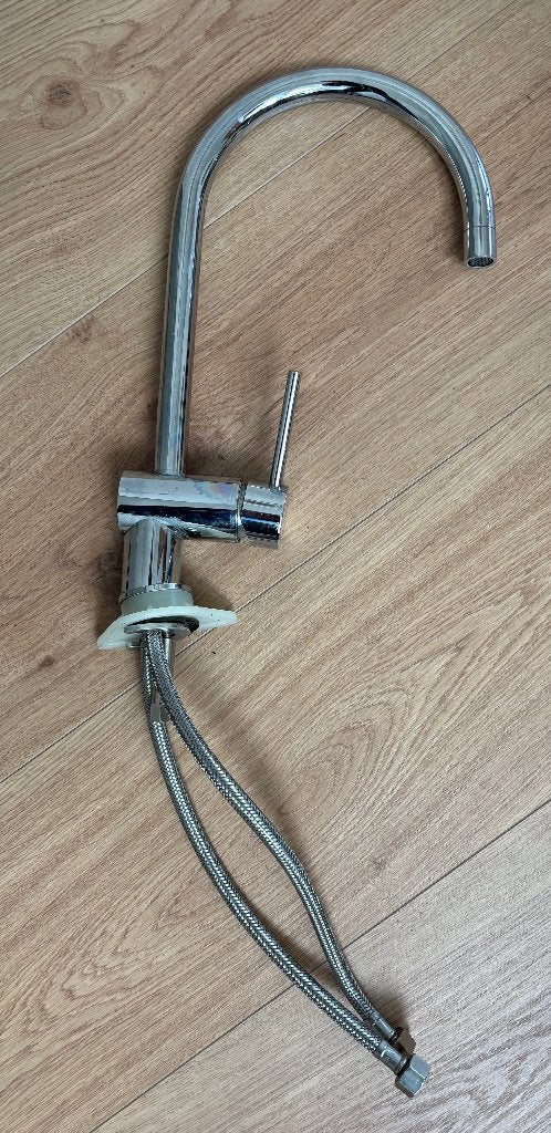 mengkraan, Doe-het-zelf en Verbouw, Sanitair, Ophalen of Verzenden, Gebruikt, Rvs, Kraan