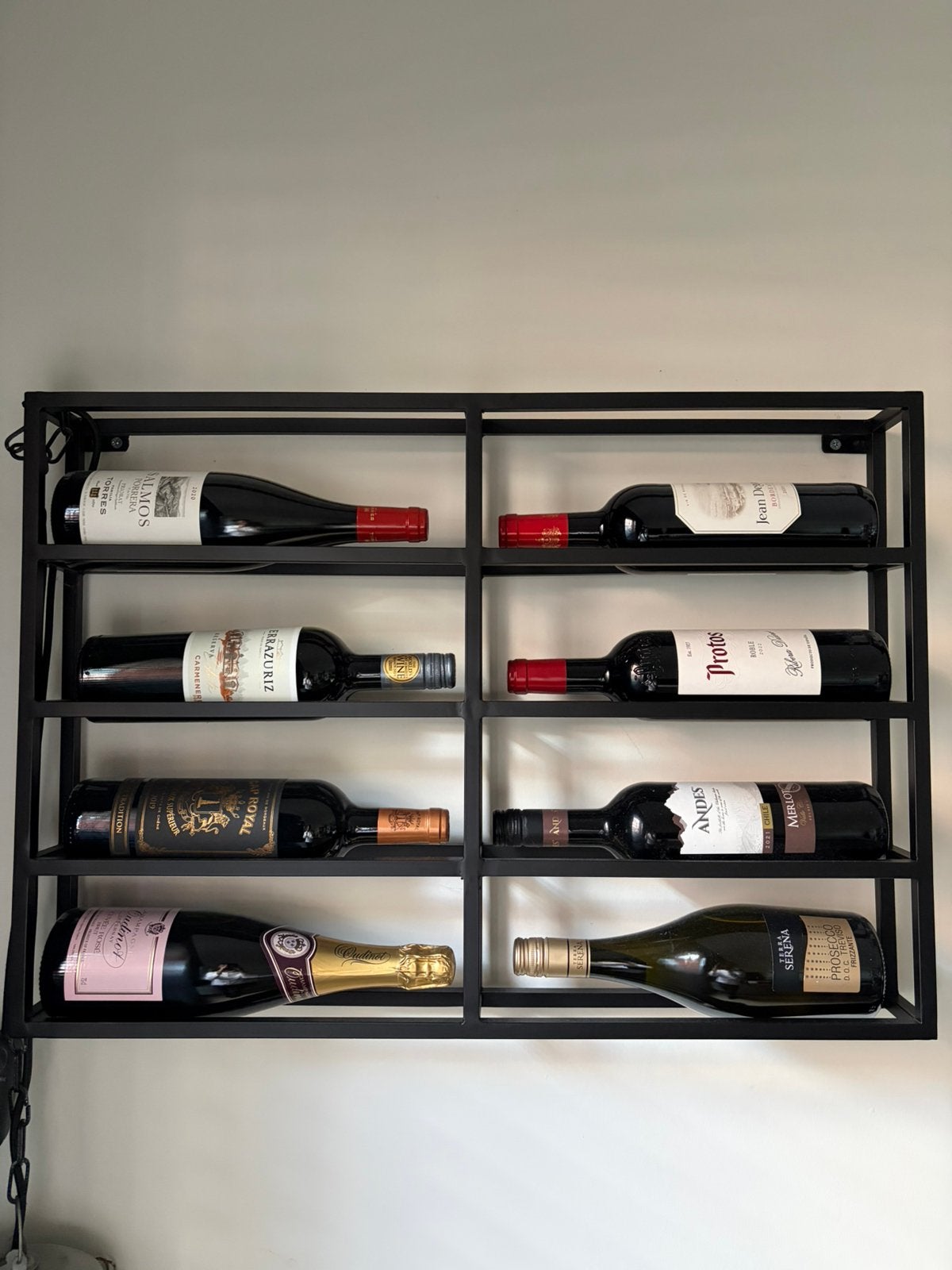 Wijnrek 8 flessen, Huis en Inrichting, Woonaccessoires | Wijnrekken, Ophalen, Zo goed als nieuw, Metaal