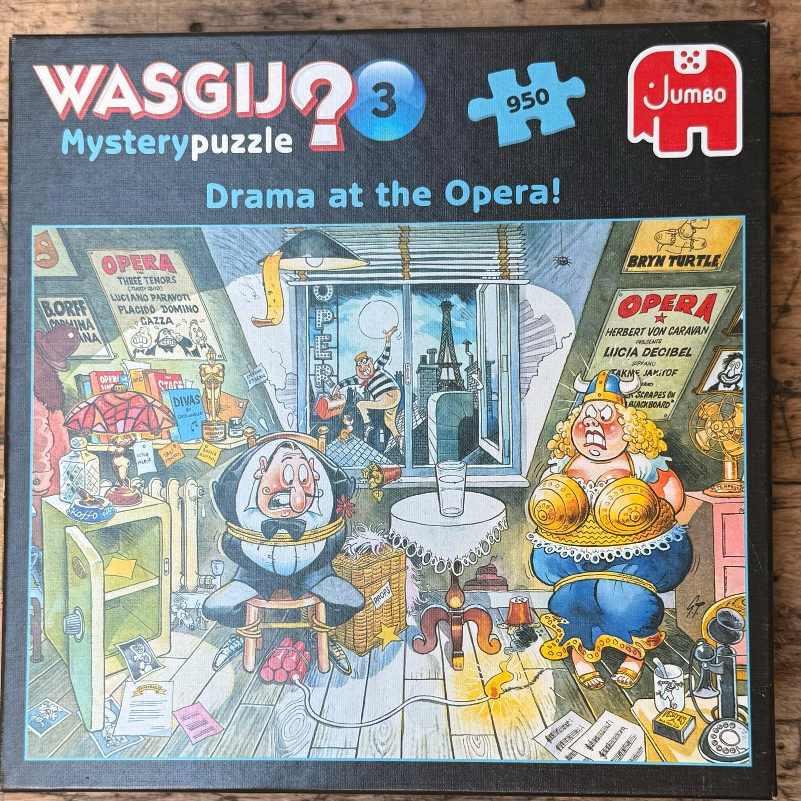 Wasgij Mystery 3: Drama at the Opera! 950 stukjes, Ophalen of Verzenden, 500 t/m 1500 stukjes, Zo goed als nieuw, Legpuzzel