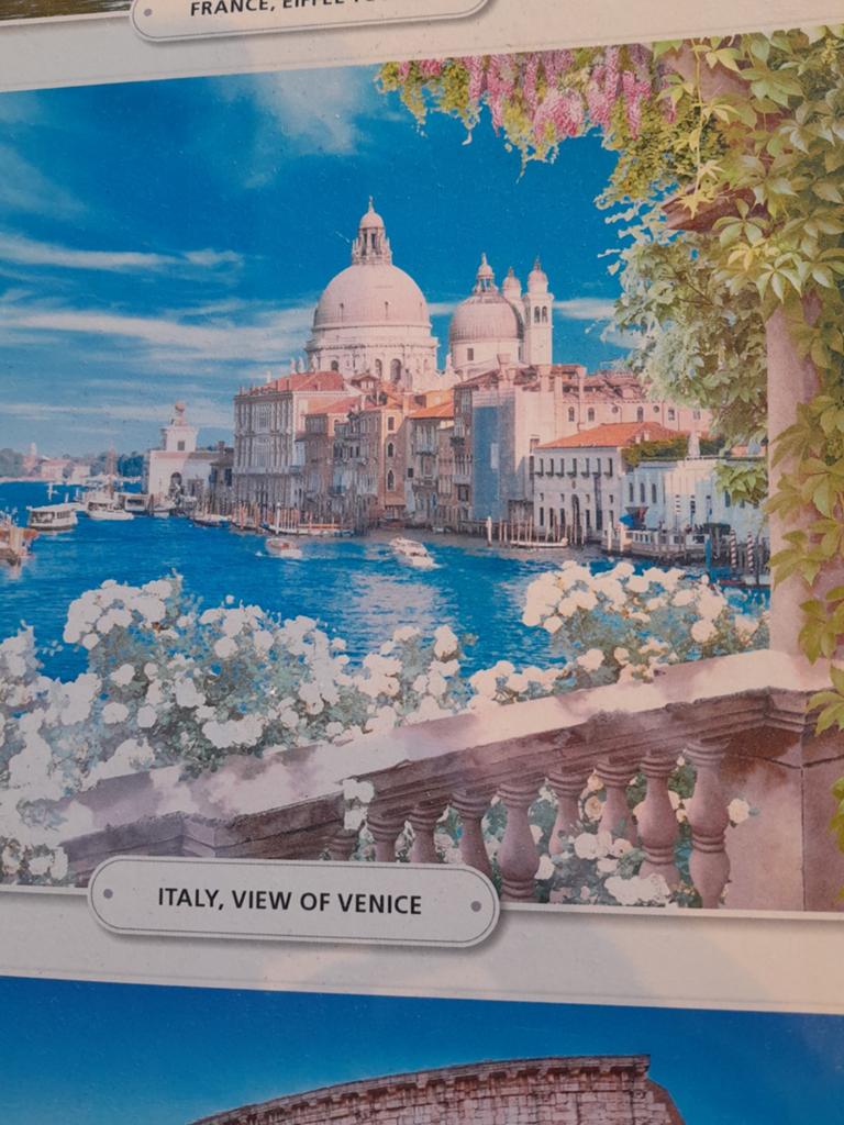 2 Legpuzzels: Venetië 1000 st en Steentijd 500 st, Ophalen of Verzenden, 500 t/m 1500 stukjes, Gebruikt, Legpuzzel