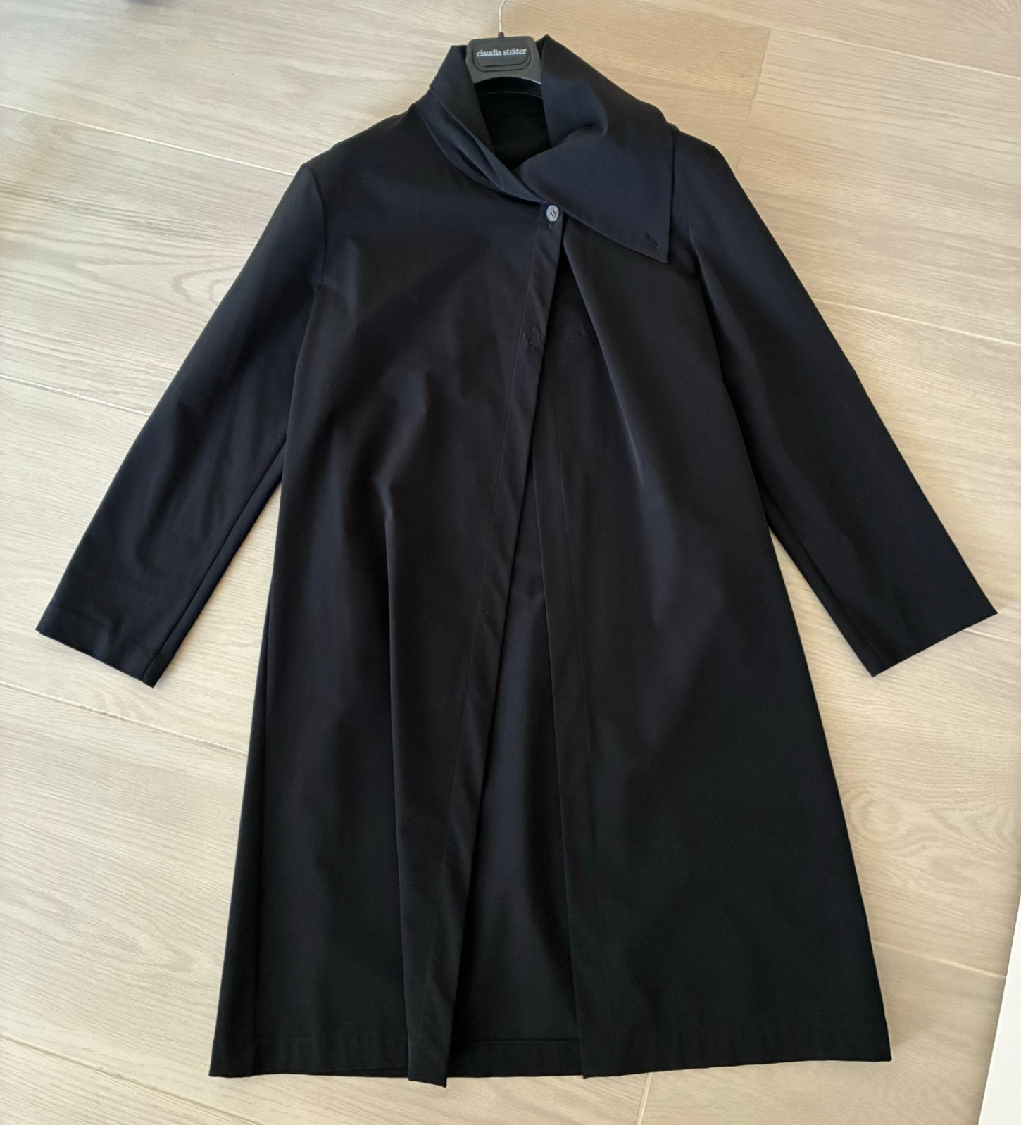 Ischiko lange blazer in travelstof, mt 38, Ophalen of Verzenden, Zo goed als nieuw, Zwart