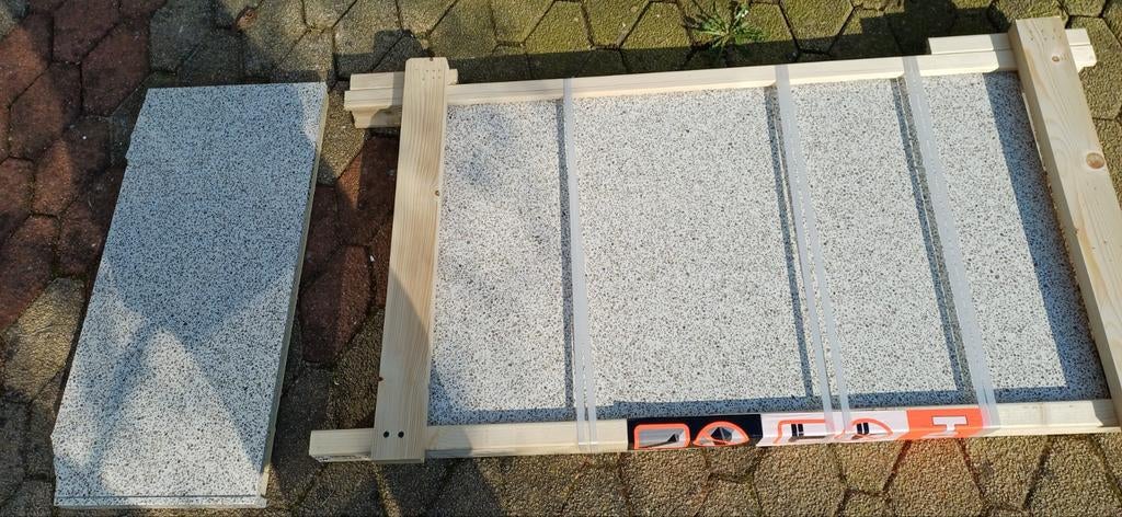 2 nieuwe stukken composiet aanrechtblad Evora Quartz, Huis en Inrichting, Keuken | Keukenelementen, Ophalen, Nieuw