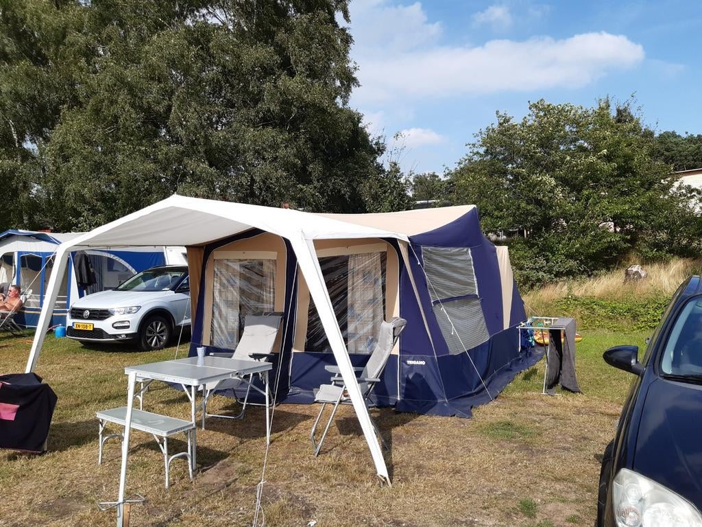 Vouwwagen Trigano odyssee GL, Ophalen, Trigano, Blauw, Aanwezig