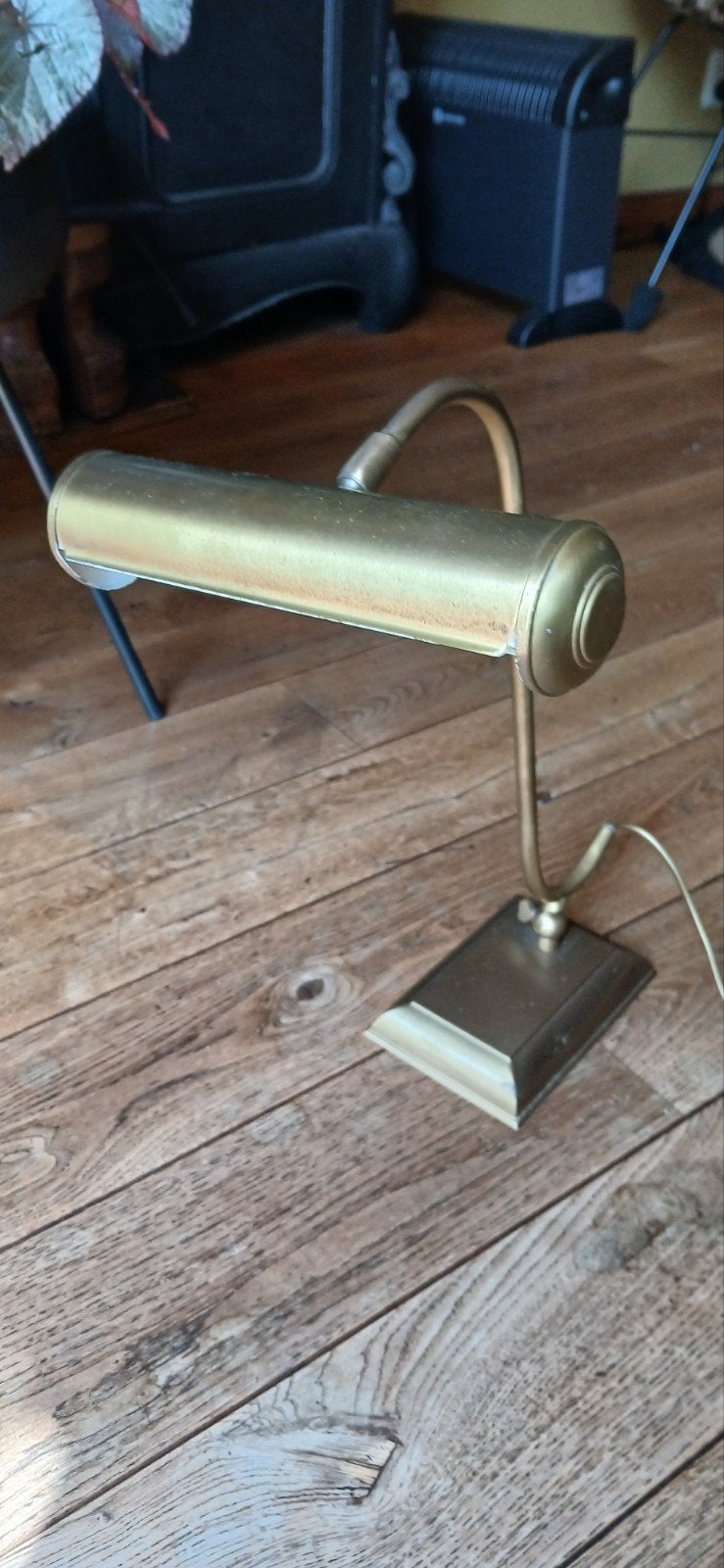 Messing Piano lamp bureaulamp tafellamp ( Anvia Almelo), Ophalen