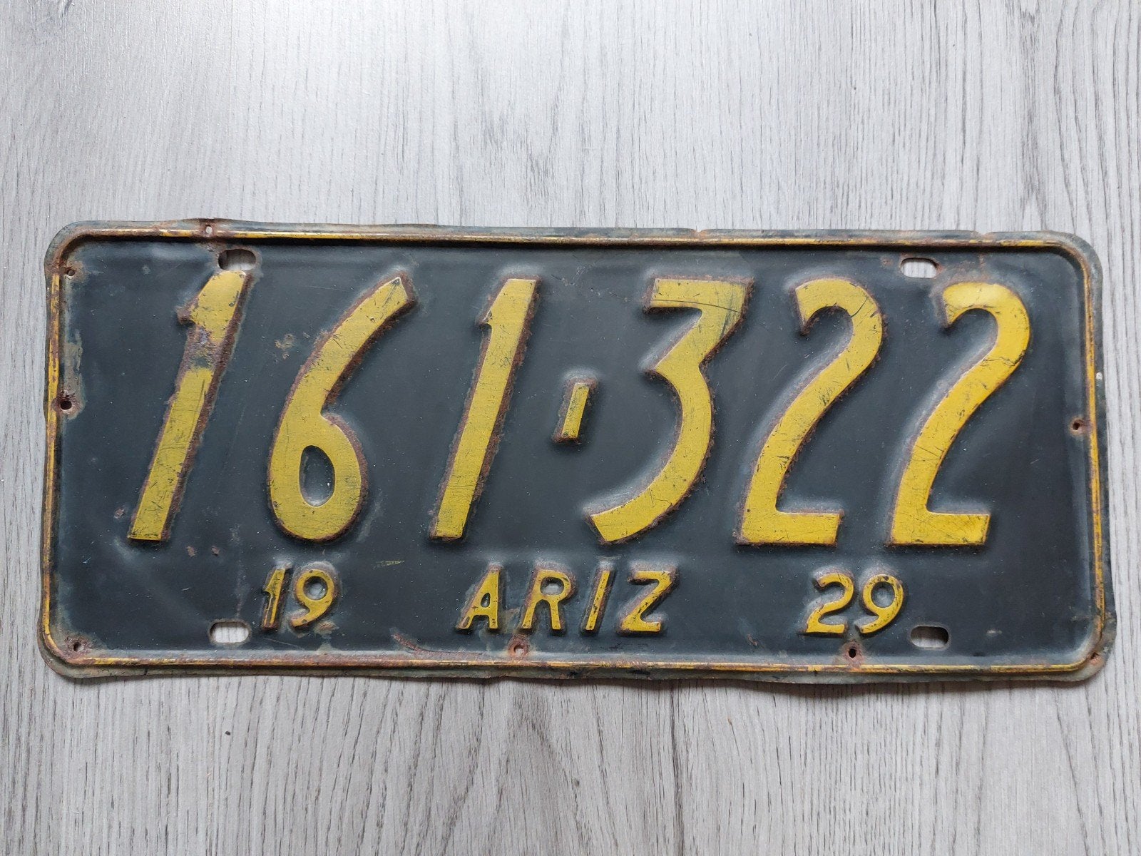 Kenteken 1929 Arizona USA Nummerplaat Nummerbord, Ophalen of Verzenden, Gebruikt, Auto's