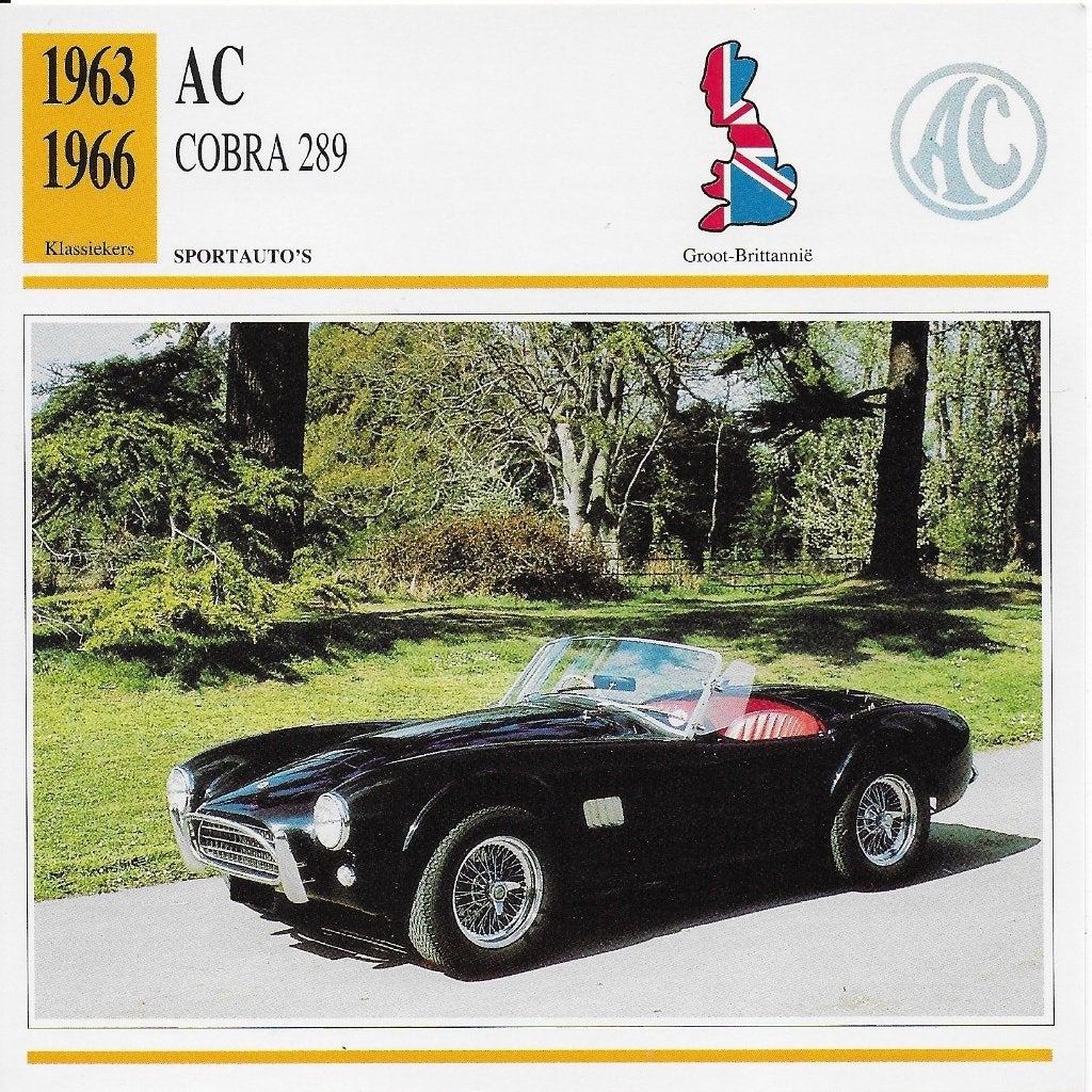 Ma740 autokaart ac cobra 289 (1963 - 1966 ), Ophalen of Verzenden, Zo goed als nieuw, Auto's