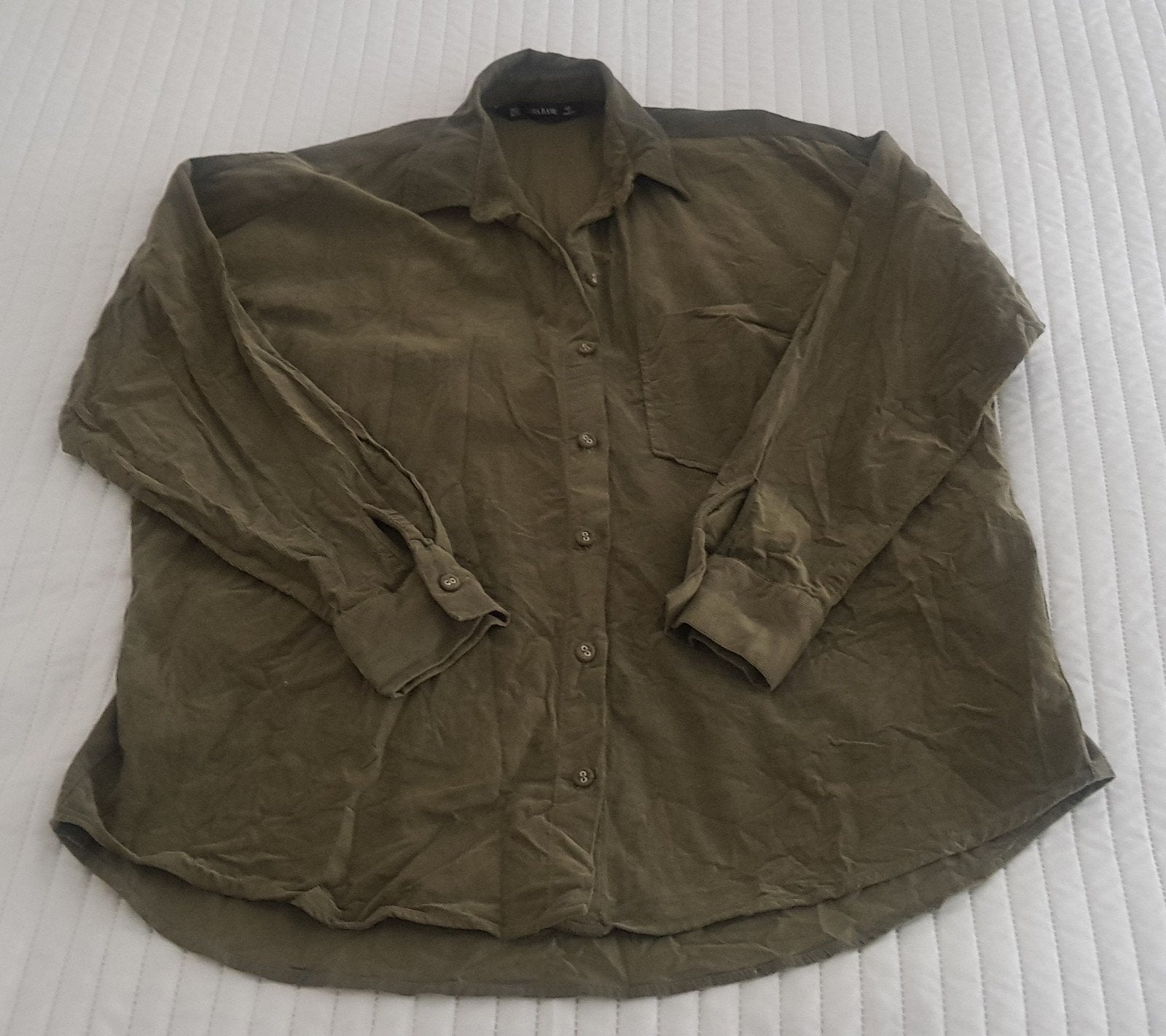 Zara oversized geribbelde blouse maat xs leger groen blousen, Kleding | Dames, Blouses en Tunieken, Zo goed als nieuw, Maat 34 (XS) of kleiner