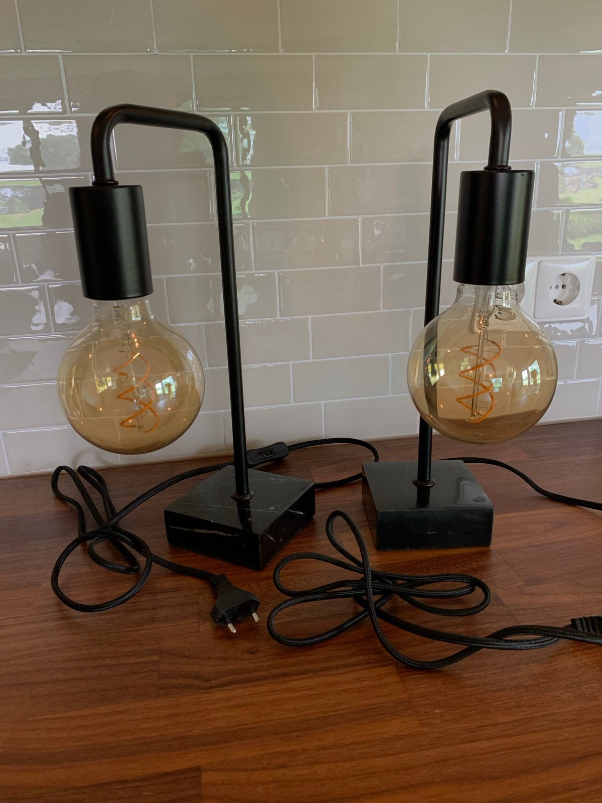 2x Lucide Nachtlamp/Tafellamp incl. E27 Lichtbronnen, Verzenden, Nachtlamp, 35 cm, E27 (groot)