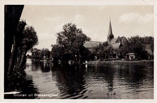 Bleskensgraaf, Groeten uit 1939 B.v.Z. senior, Verzenden, 1920 tot 1940, Gelopen, Zuid-Holland