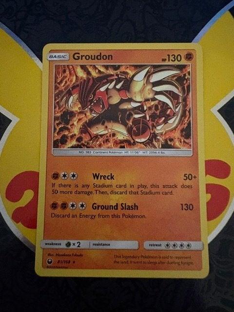groudon 81/168 holofoil, Ophalen of Verzenden, Zo goed als nieuw, Losse kaart