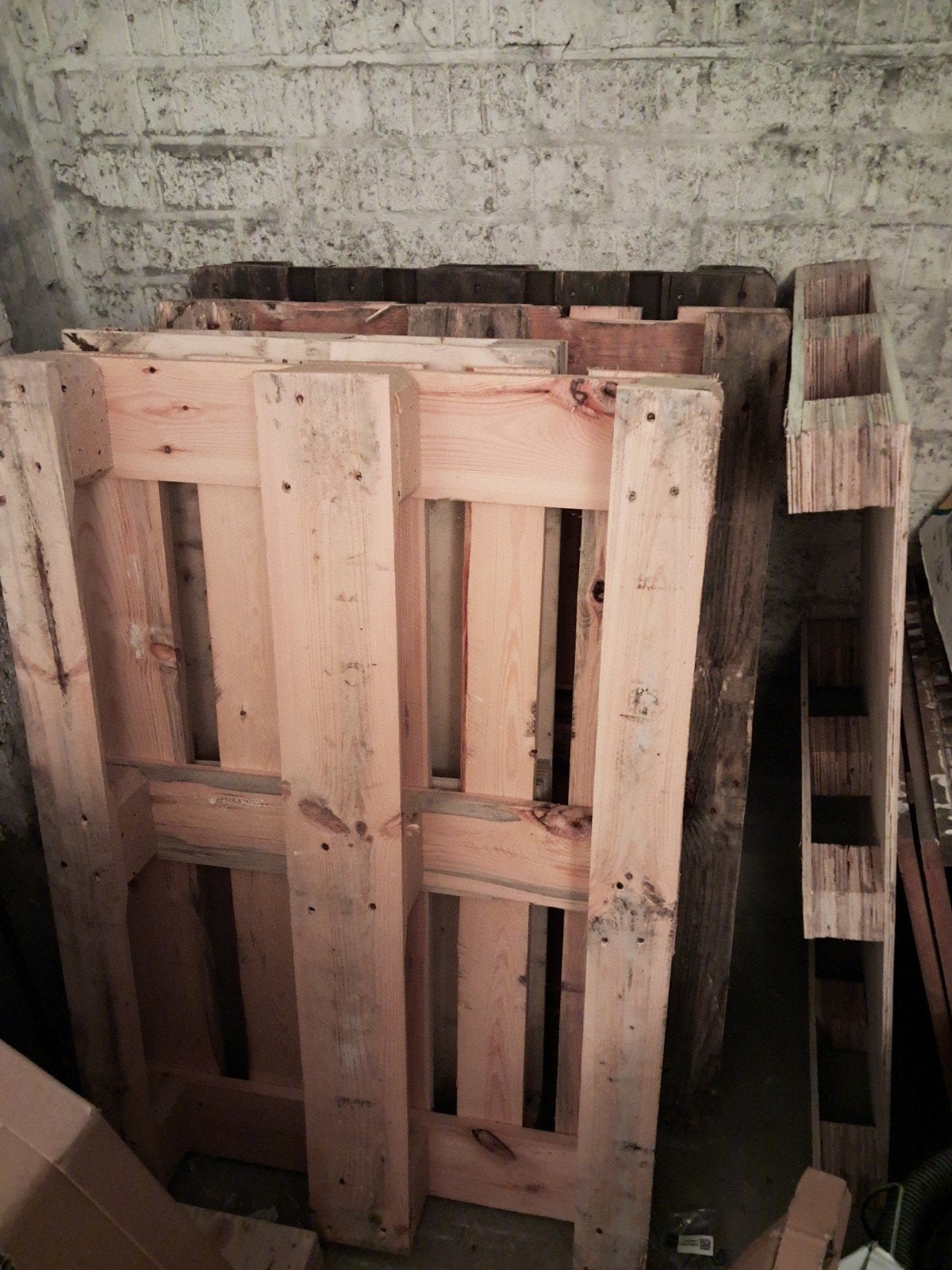 5 houten pallets, gratis af te halen, Ophalen, Gebruikt, Pallet, Minder dan 200 cm