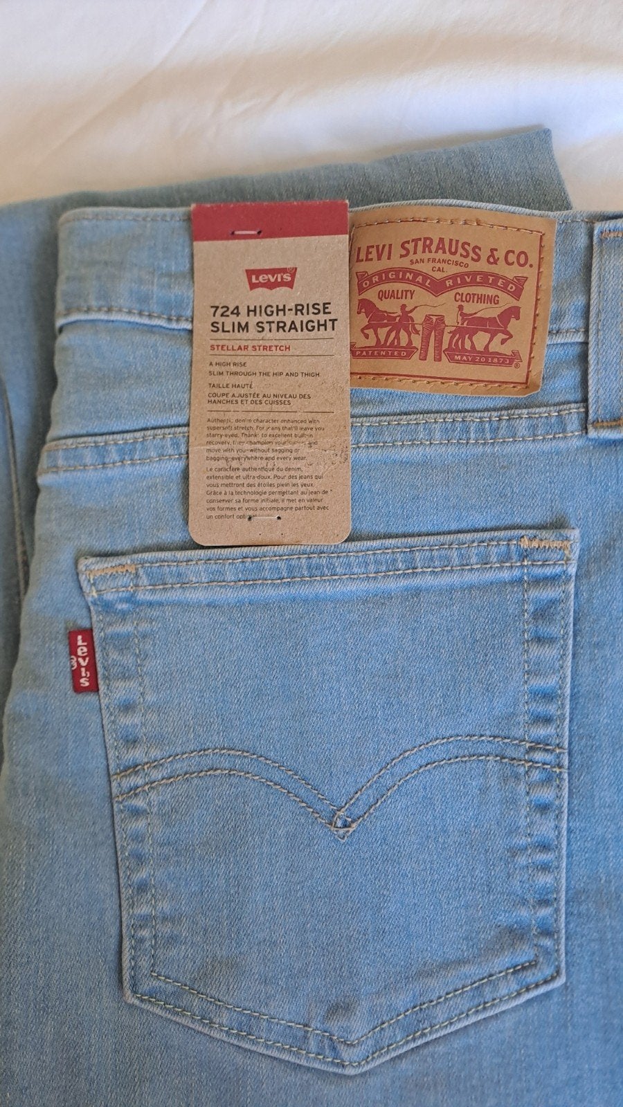 LEVI'S Jeans 724 HIGH-RISE SLIM STRAIGHT, Blauw, Nieuw, Ophalen of Verzenden, W30 - W32 (confectie 38/40)