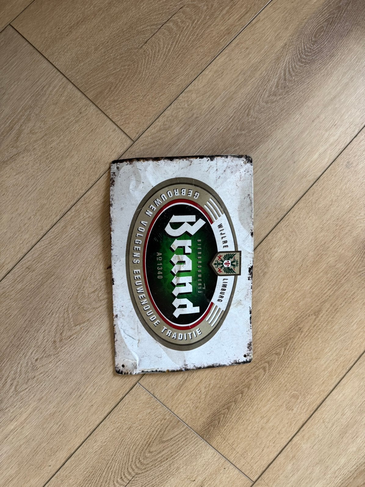 Reclamebord brand bier, Ophalen of Verzenden, Zo goed als nieuw