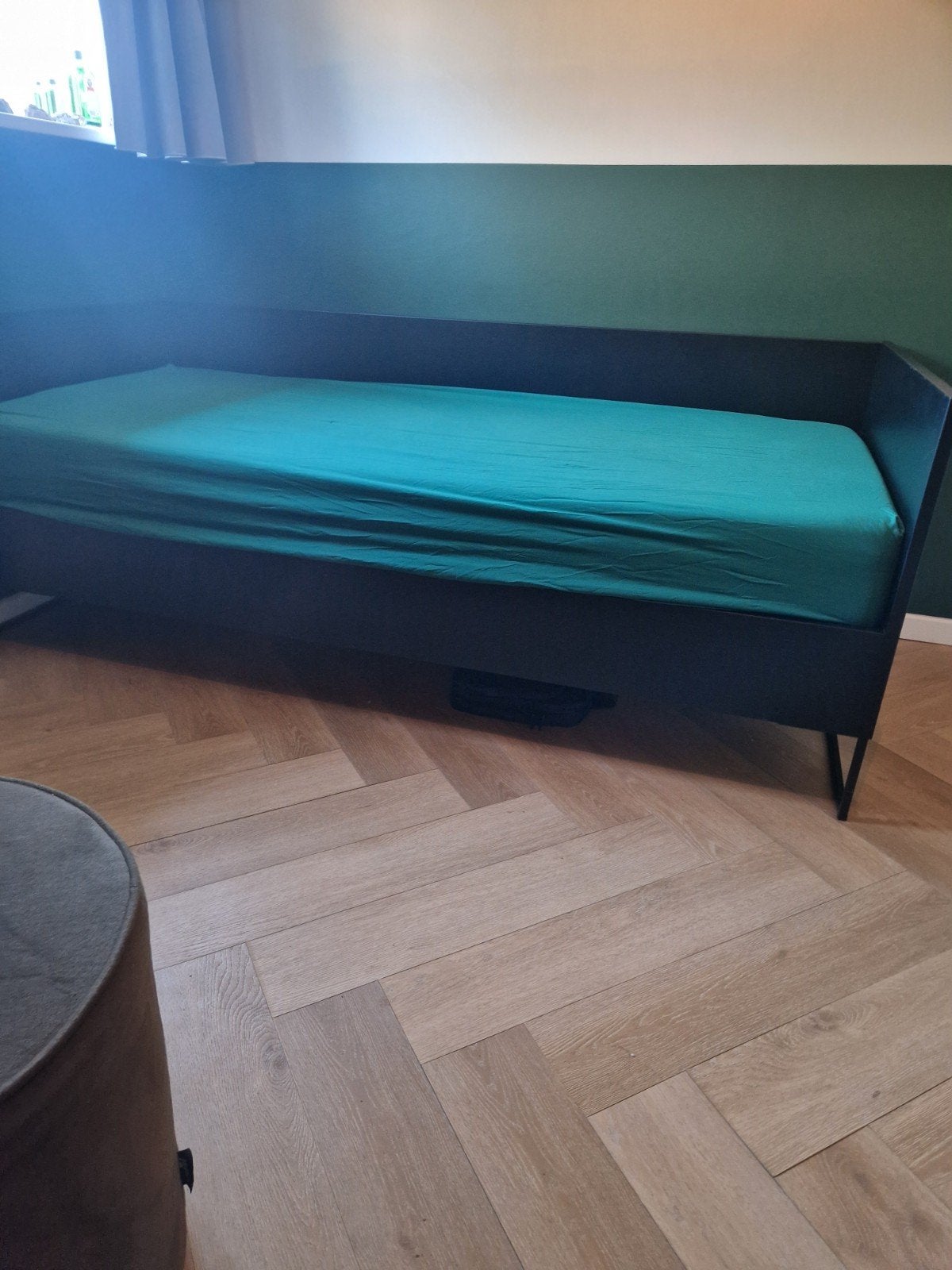 Kidsmill Bedbank incl Emma matras en luxe lattenbodem, Huis en Inrichting, Slaapkamer | Bedden, Ophalen, Gebruikt, 90 cm, Eenpersoons