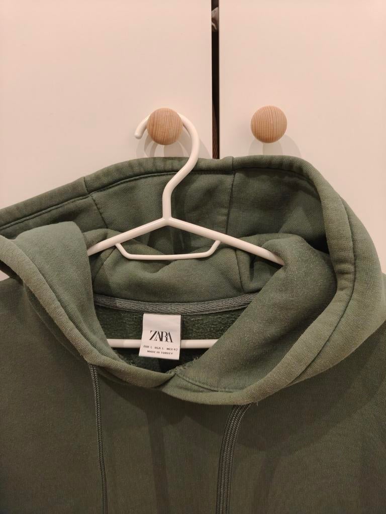Zara Hoodie maat L Groen in goede staat, Kleding | Heren, Truien en Vesten, Ophalen of Verzenden, Zo goed als nieuw, Groen