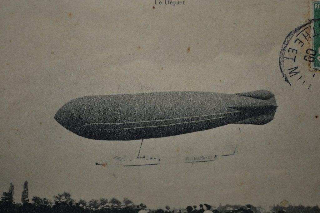 frankrijk 1909 aviation luchtballon zeppelin  Nancy, Ophalen of Verzenden, Voor 1920, Gelopen, Sterren en Beroemdheden