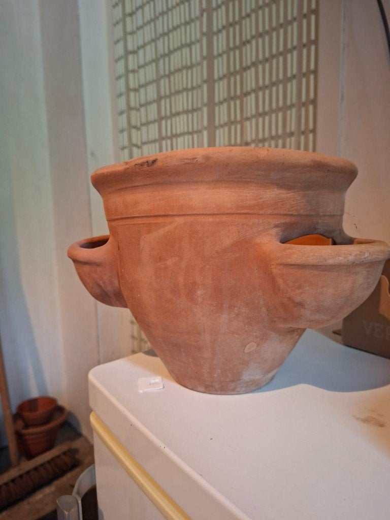 Terracotta aardbeien pot, Ophalen, Rond, Nieuw, Aardewerk