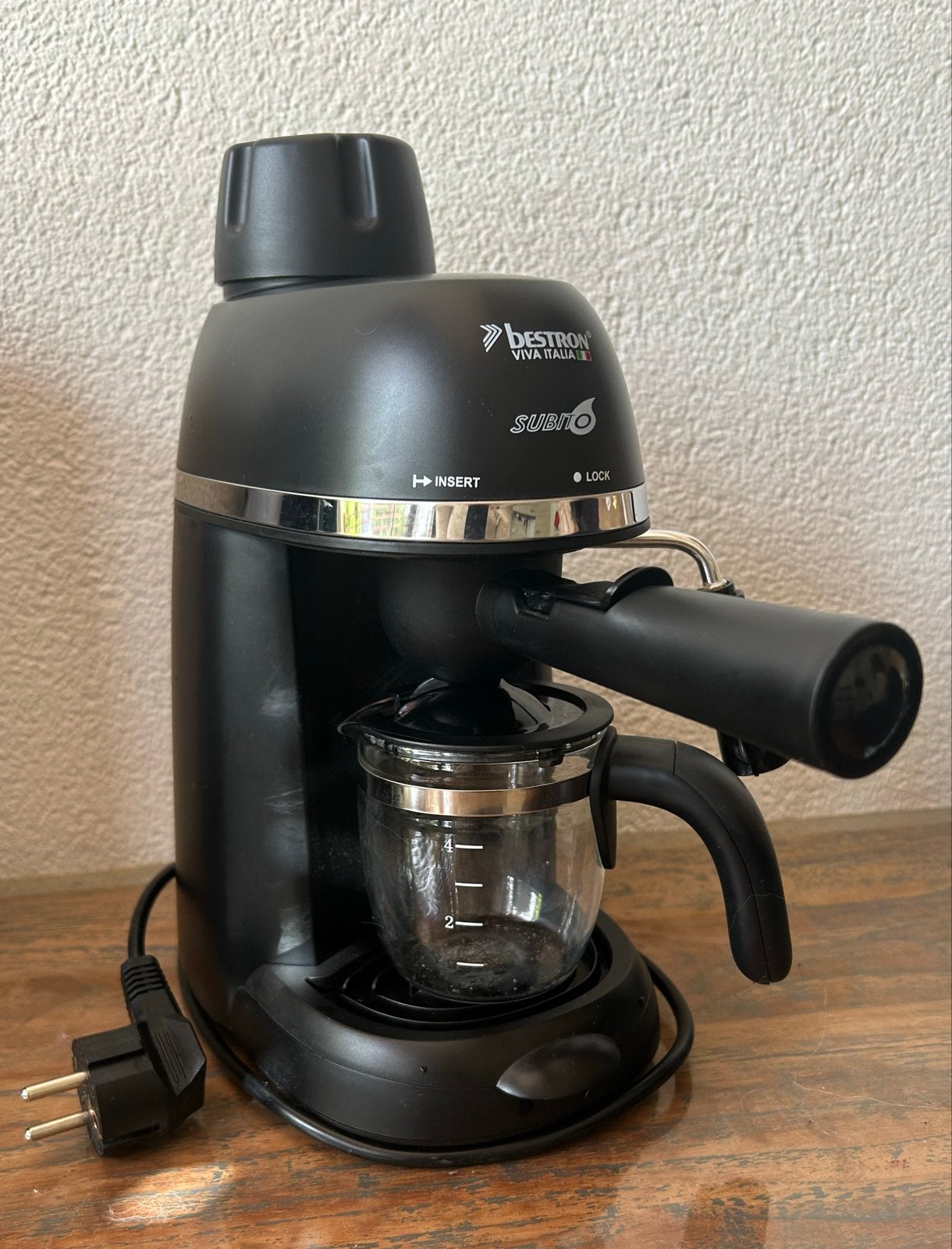 Bestron Subito Espresso Apparaat - Compact en Stijlvol, Stoompijpje, Espresso apparaat, Gemalen koffie, Ophalen of Verzenden