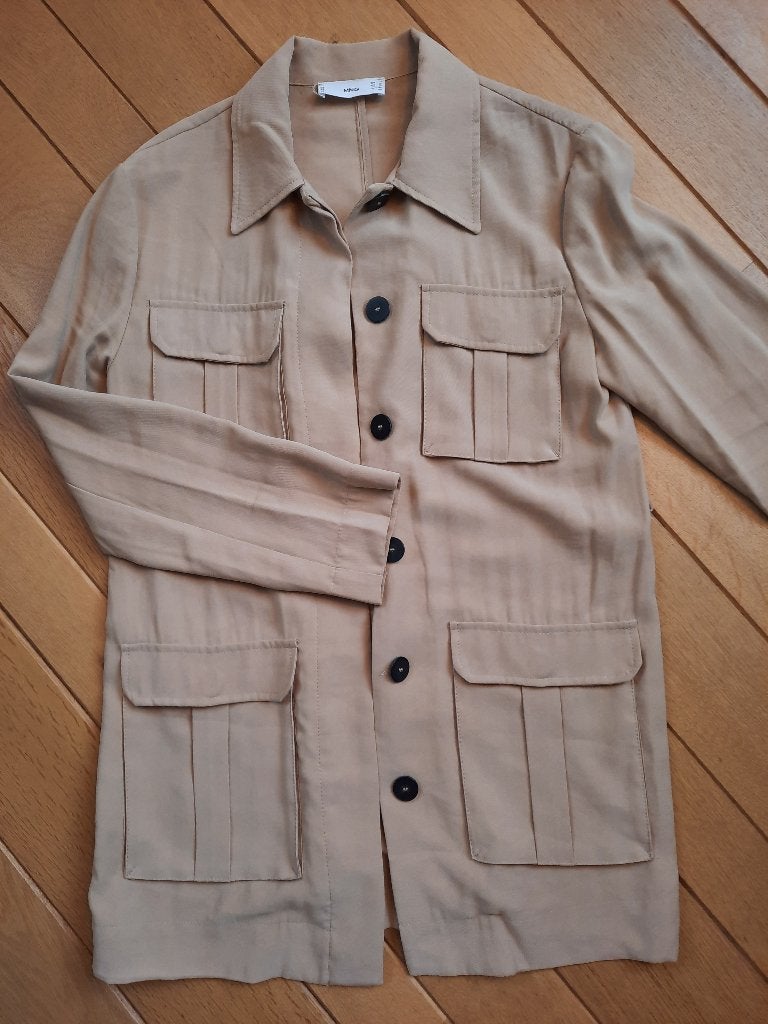 Mango colbert blazer jasje beige maat S, Maat 38/40 (M), Mango, Beige, Ophalen of Verzenden