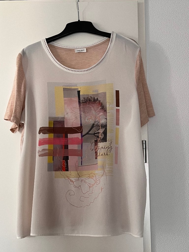 Gerry Weber blouse/thirt maat 44/46, Wit, Maat 42/44 (L), Ophalen of Verzenden, Zo goed als nieuw