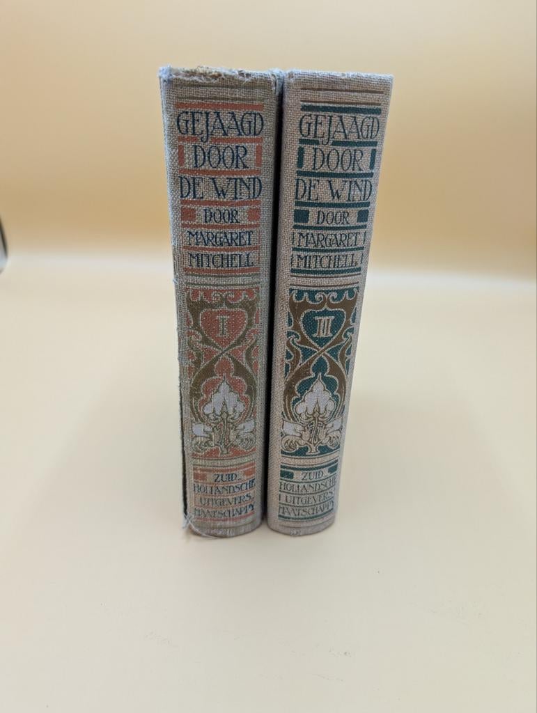 Gejaagd door de Wind - Margaret Mitchell (2 delen), Boeken, Romans, Gelezen, Nederland, Ophalen of Verzenden