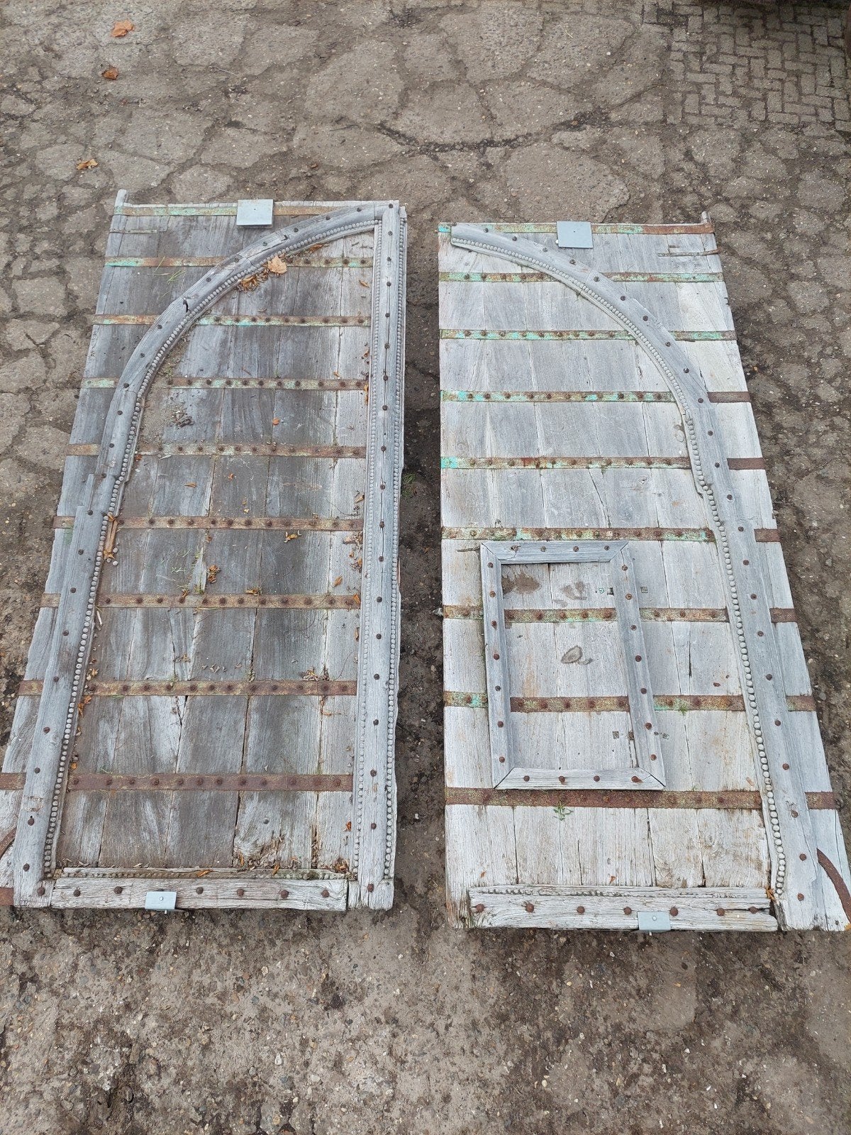 Unieke kasteeldeuren 3.75m hoog, 1.60m breed, Ophalen, Gebruikt, Buitendeur, Hout