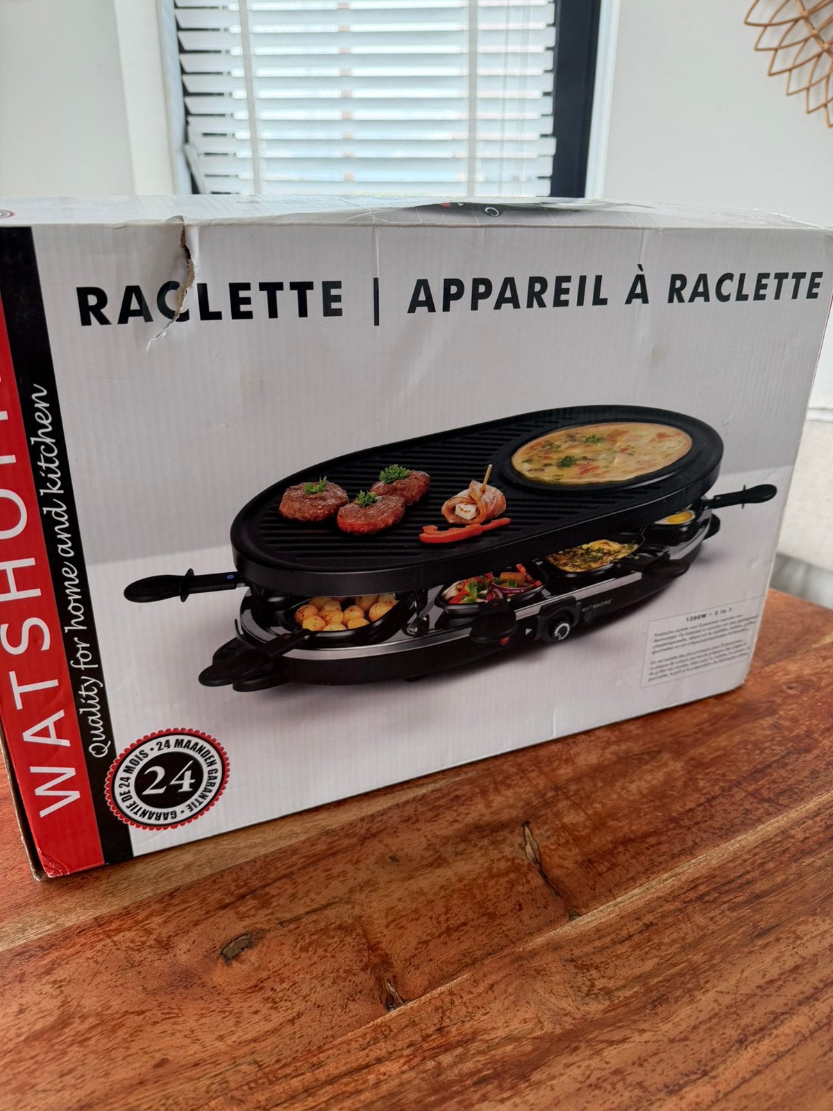 Gourmetset Raclette met 8 pannetjes, Ophalen, Zo goed als nieuw, 4 t/m 7 personen