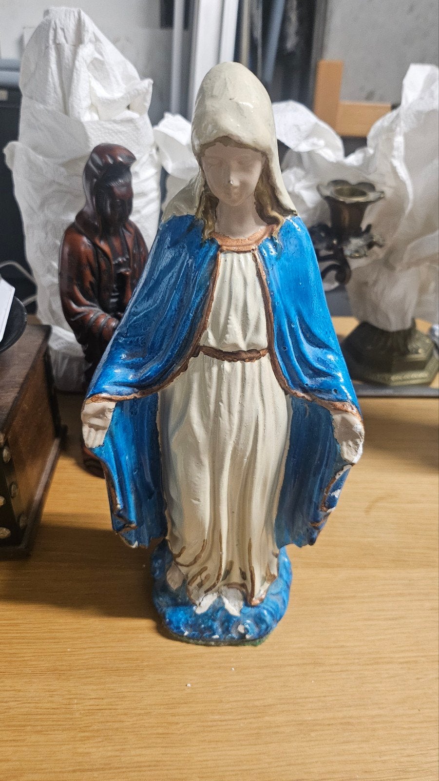 Vintage Mariabeeld - Religieus Beeldje, Antiek en Kunst, Ophalen of Verzenden