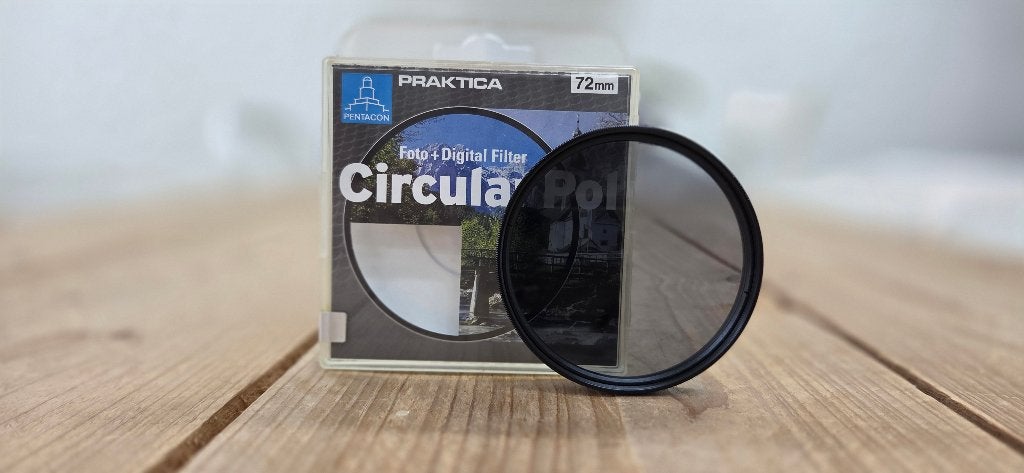 CPL / Circular Pol filter / polarisatie - 72mm Praktica, Polarisatiefilter, Inclusief opbergcase, Ophalen of Verzenden, Nvt