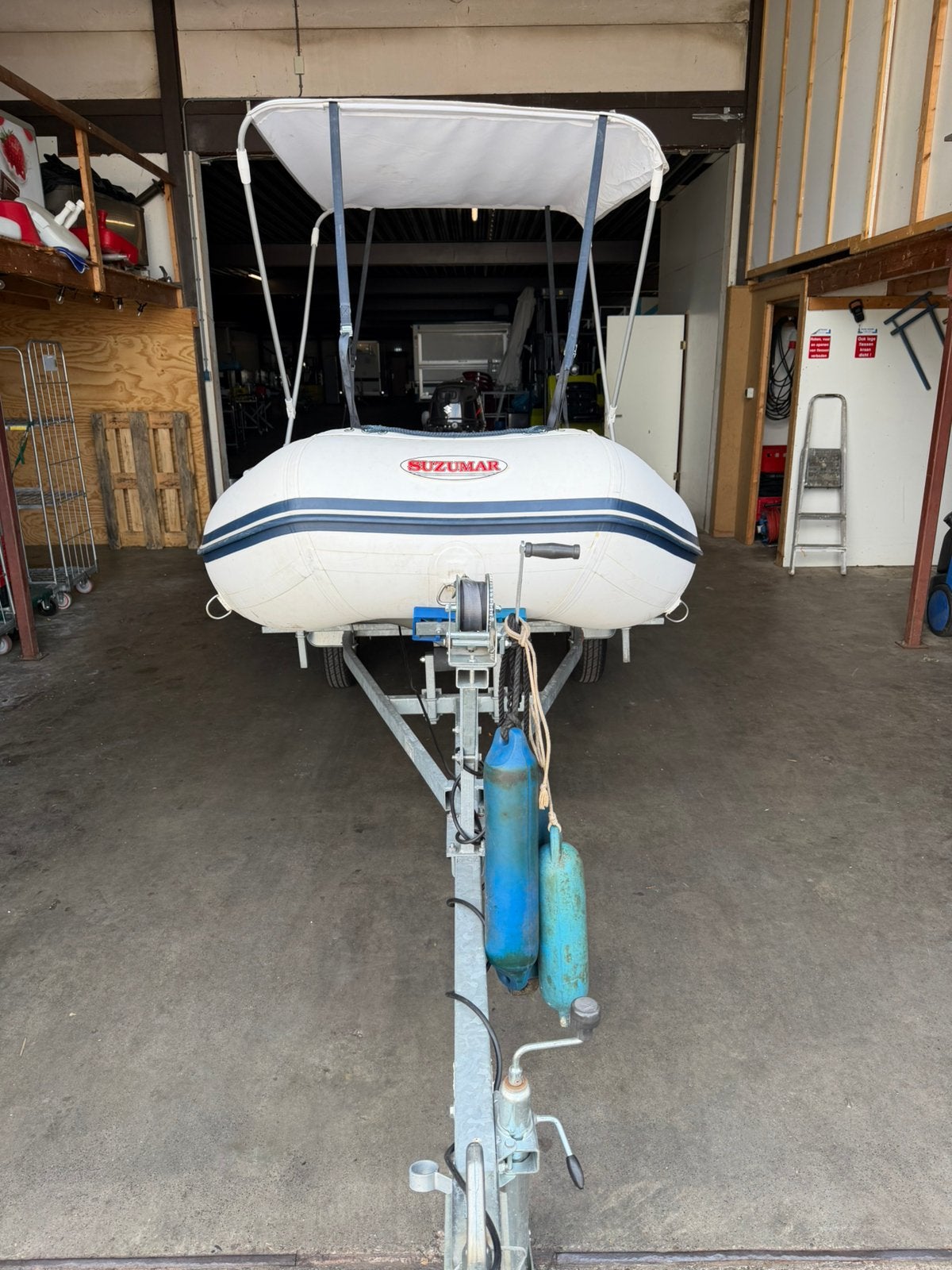 Suzumar 390, Suzuki 20 pk en trailer., Watersport en Boten, Ophalen, Aluminium, Gebruikt, Suzumar