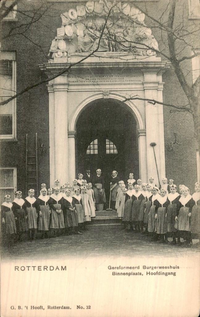 Rotterdam - Gereformeerd Burgerweeshuis - Hoofdingang, Verzamelen, Ansichtkaarten | Nederland, Ongelopen, Zuid-Holland, Voor 1920