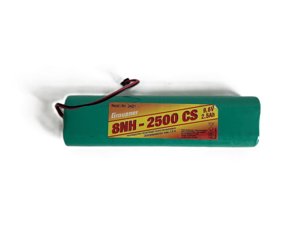 Graupner 8NH 2500 CS 9,6V 2,5AH accu rc, Ophalen of Verzenden, Gebruikt, Overige schalen, Onderdeel