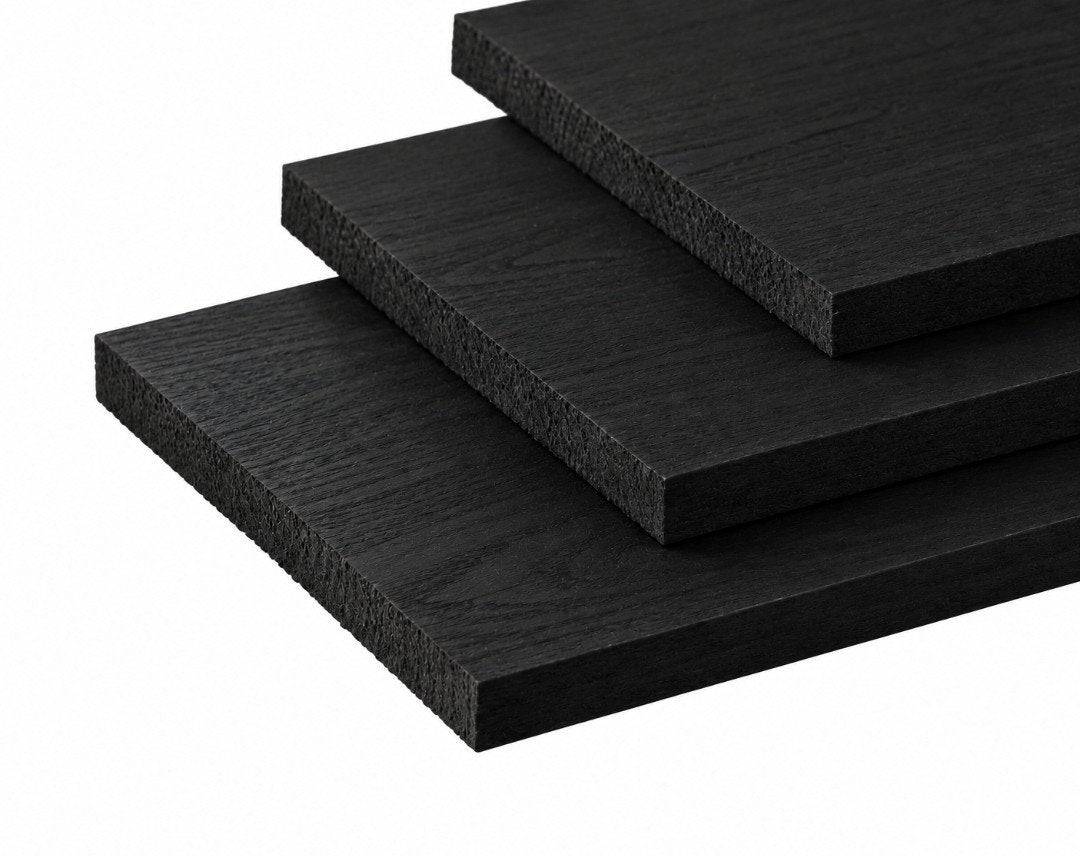 Te koop brede douglas planken vlotdelen gitzwart 2,5x25cm, Tuin en Terras, Ophalen of Verzenden, Nieuw, 250 cm of meer, Planken