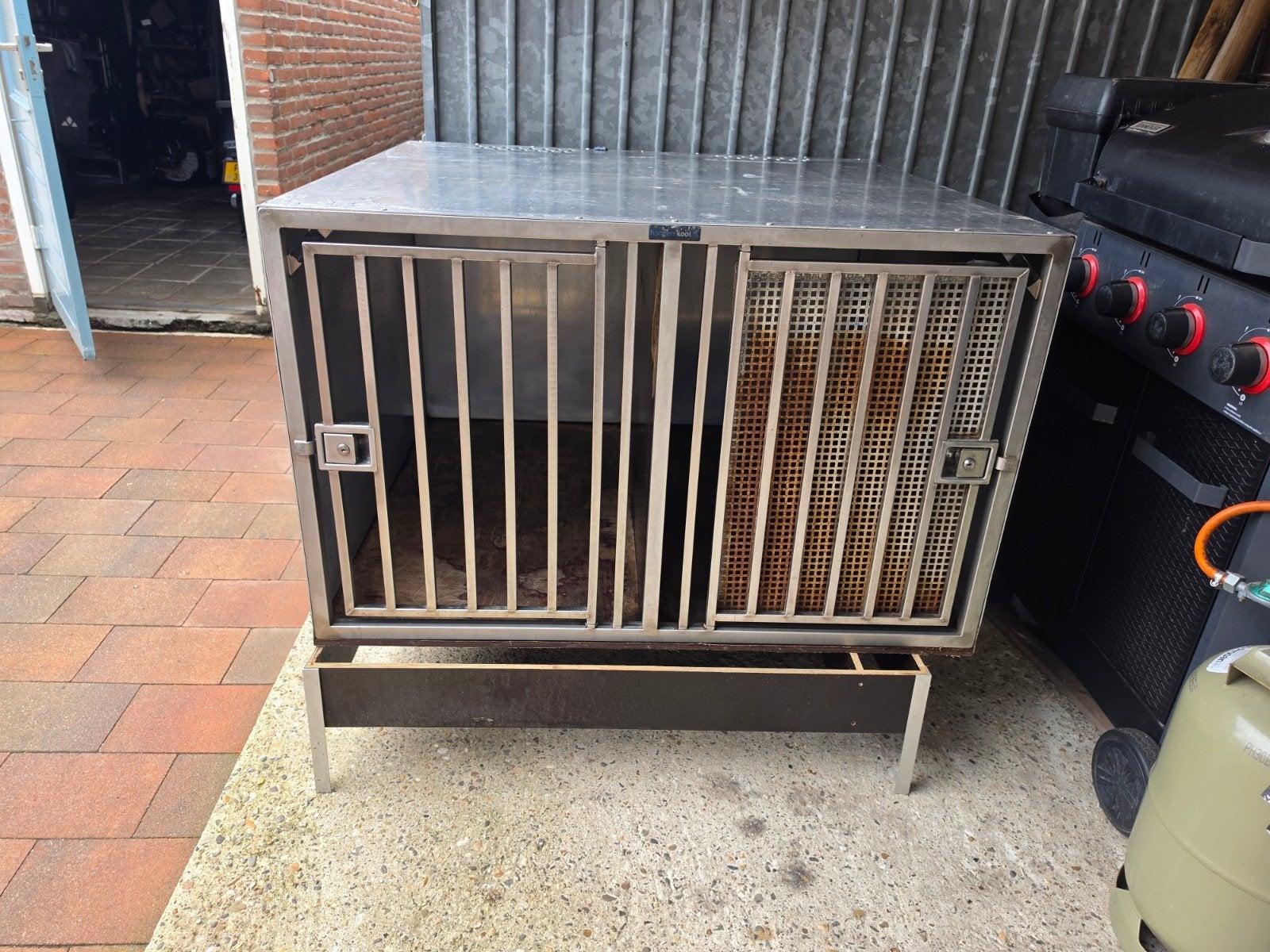 dubbele honden hok, Ophalen, Gebruikt, 110 cm of meer, 100 cm of meer