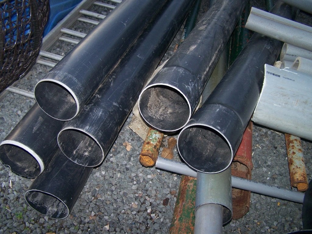 rioolbuis , rioolbuis met lijmmof , rioolbuis zwart met mof, Ophalen, Pvc, Zo goed als nieuw, 80 mm of meer