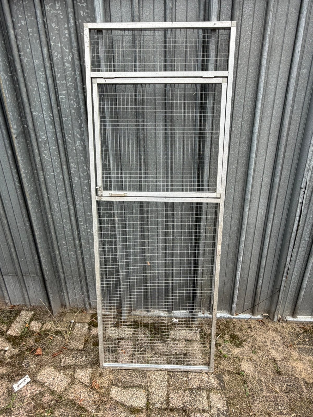 Aluminium volièrepaneel met deurtje, Ophalen, Zo goed als nieuw, Aluminium, Volière